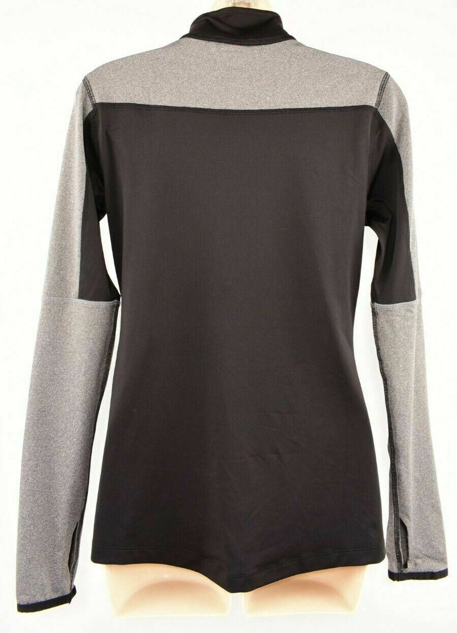 VICTORIA'S SECRET PINK Women's 1/2 Zip Performance Top, Black/Grey, size SMALL