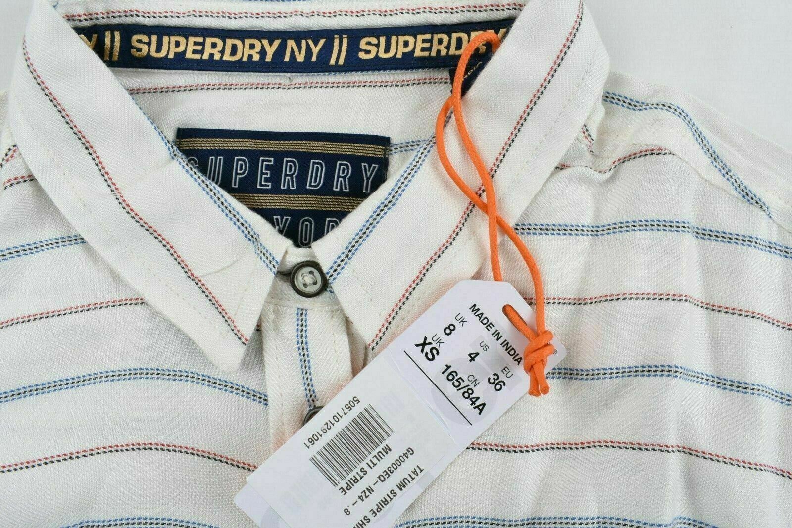 Superdry Women's TATUM Multi Striped Shirt, size XS / UK 8