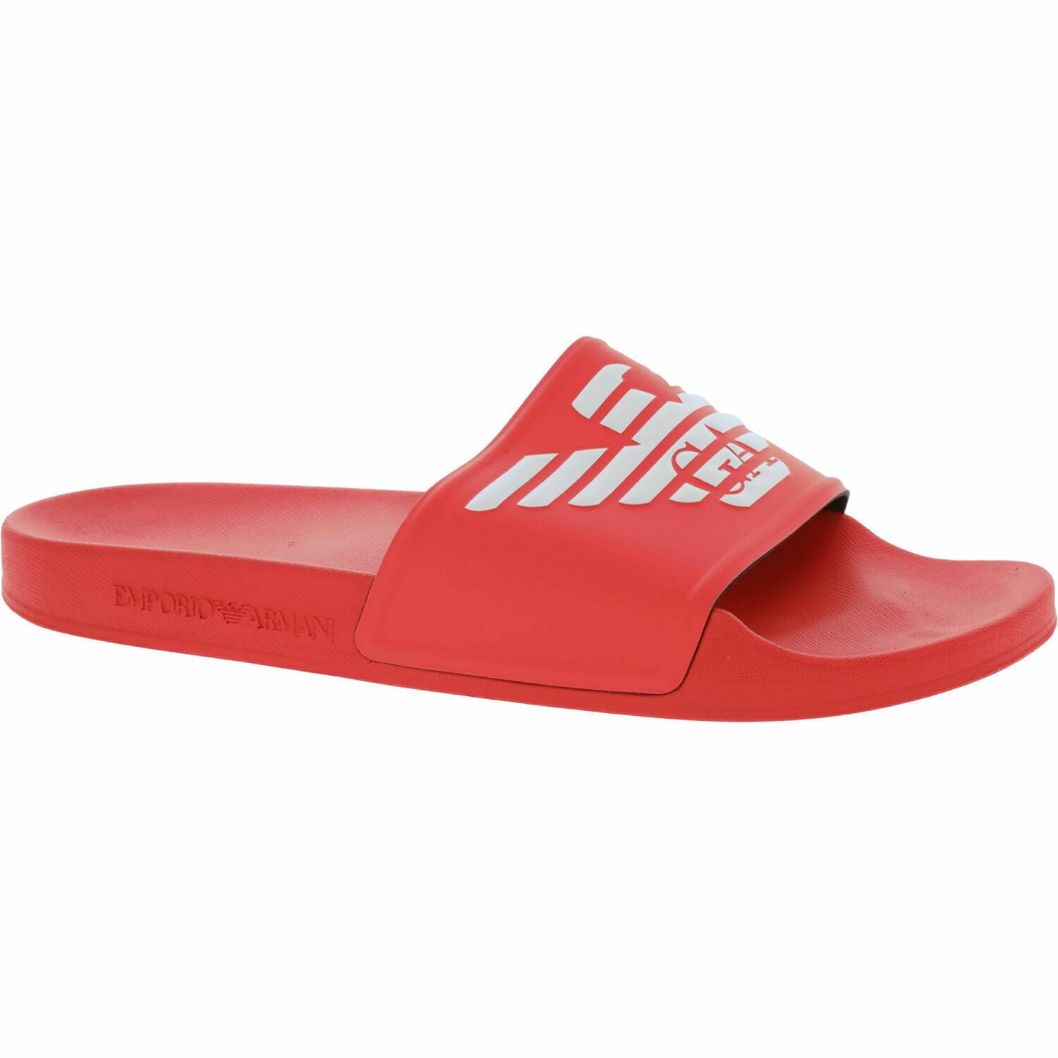 EMPORIO ARMANI Men's Sliders / Beach Pool Sandals, Red, size UK 9 / EU 43