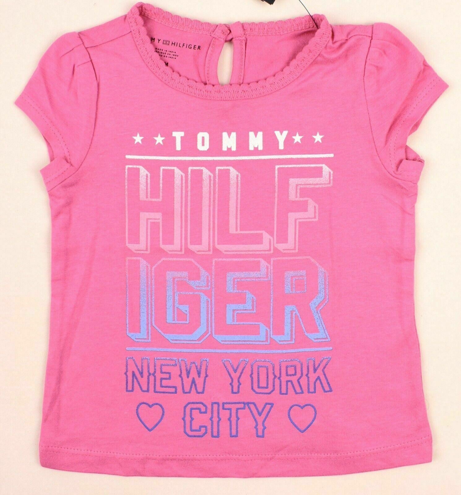 TOMMY HILFIGER Baby Girls' Logo Print Top, Pink, 3 m /6 m /12 m /18 m /24 months