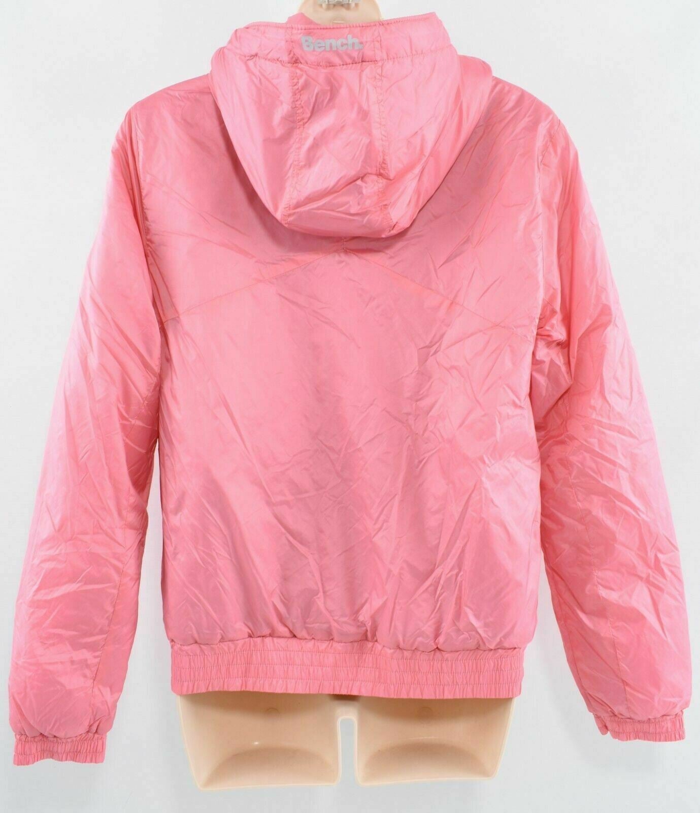 BENCH Women's Pink Hooded Windbreaker Jacket, size SMALL