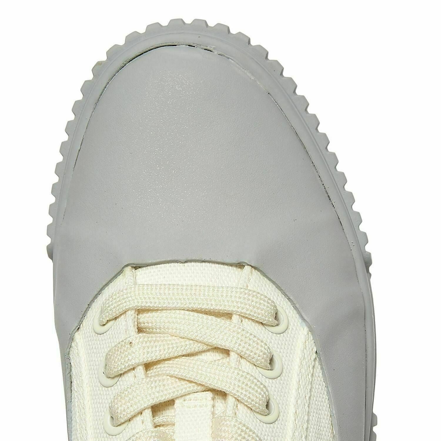 CALVIN KLEIN Women's MIA Trainers Canvas/Rubber, Bright White/Light Grey, UK 4