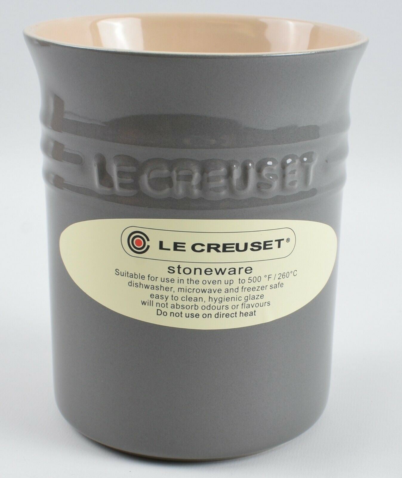 LE CREUSET Grey Stone Utensil Jar 15 x 12.5cm