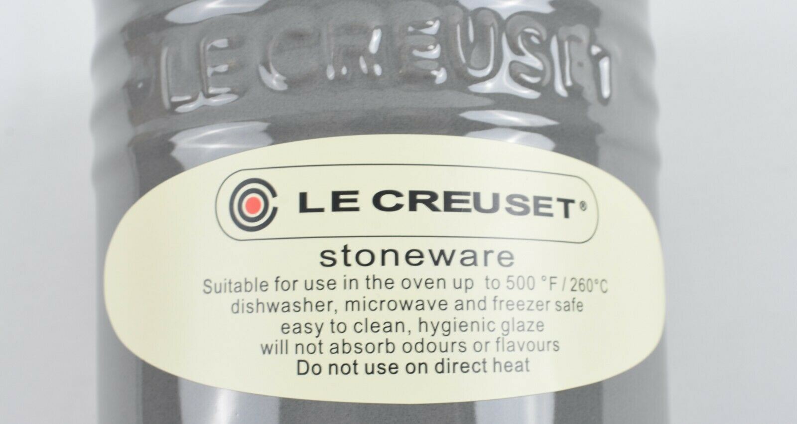 LE CREUSET Grey Stone Utensil Jar 15 x 12.5cm