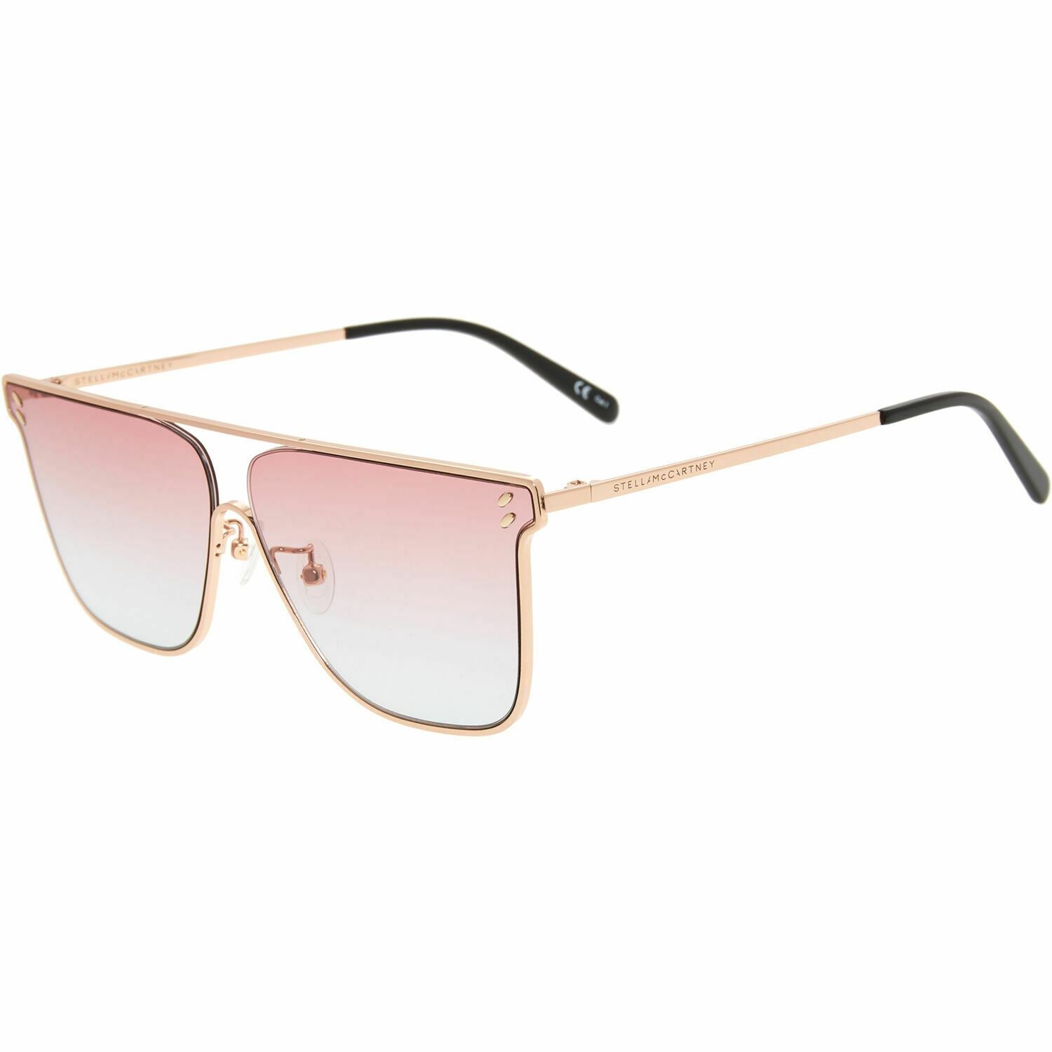 STELLA MCCARTNEY Women's Oversized Square Sunglasses, Gold-Gold-Brown SC0205