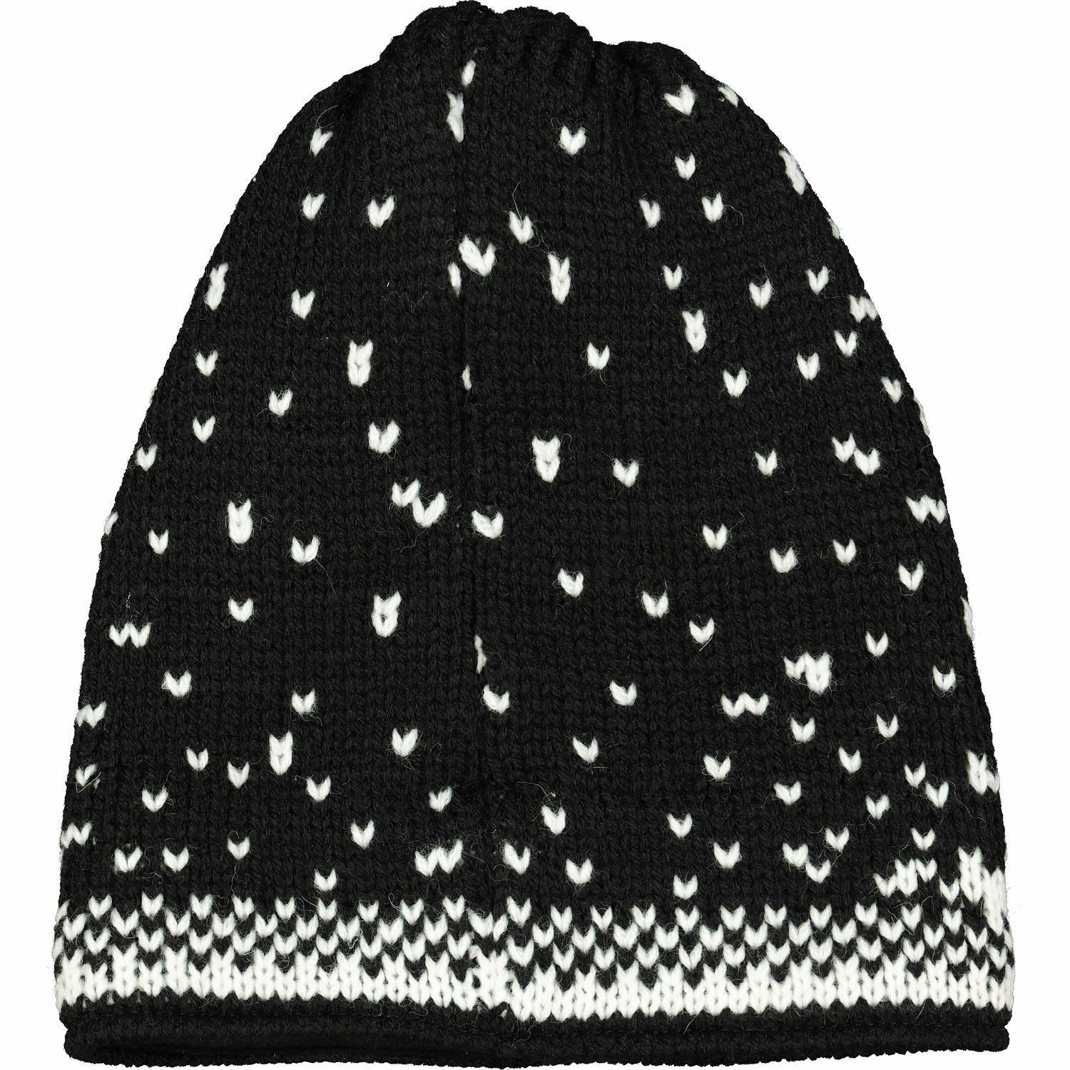Women's EISBAR Black & White Polar Bear Hat, One Size Wool Blend