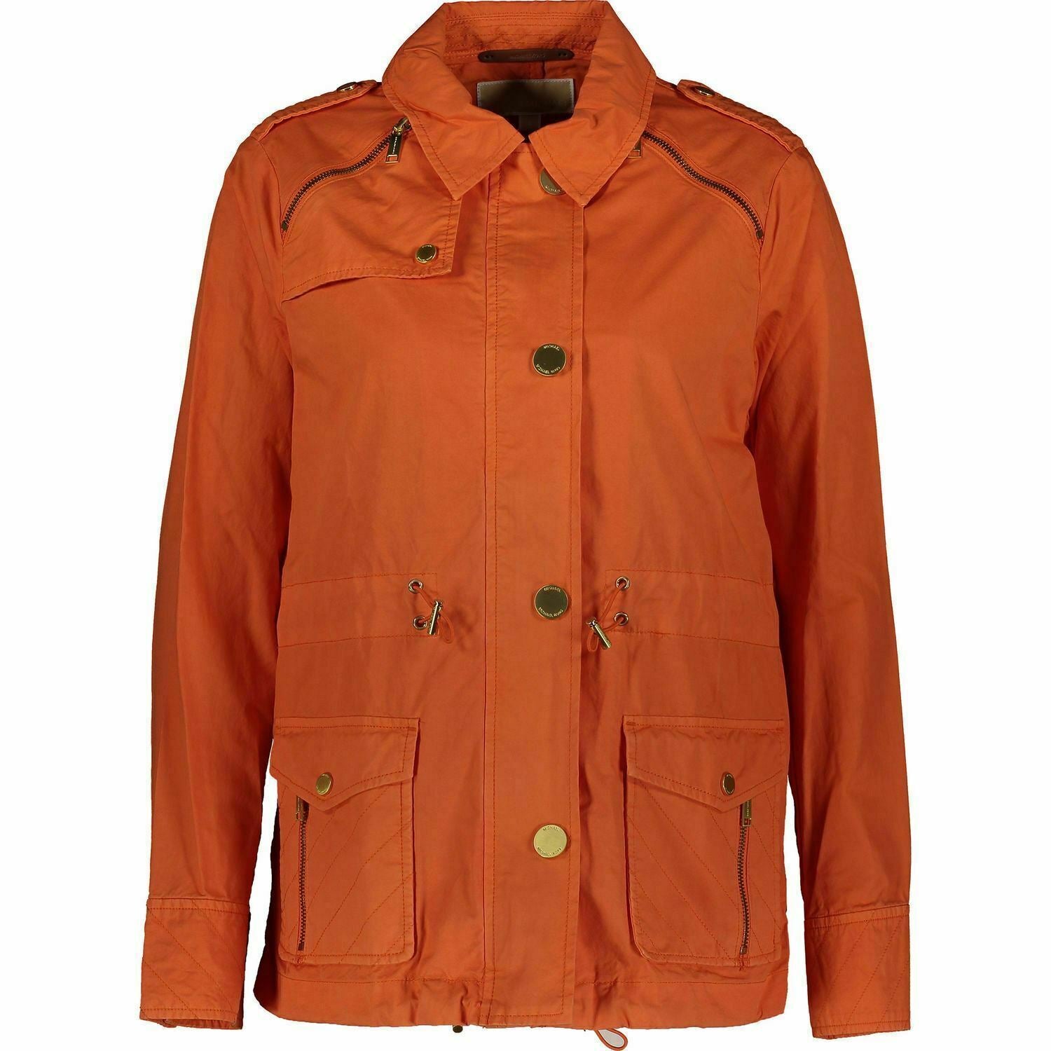 MICHAEL KORS Women's Orange Short Zipper Poppy Jacket - size XS