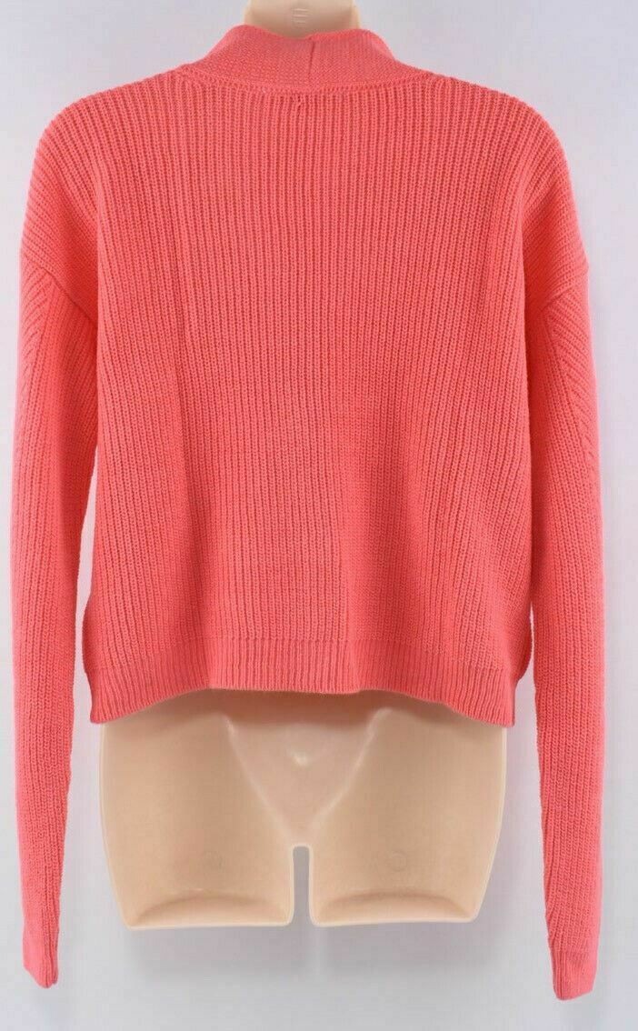 NEXT Women's Cropped Rib Knit Cardigan, Coral, size XS or size S