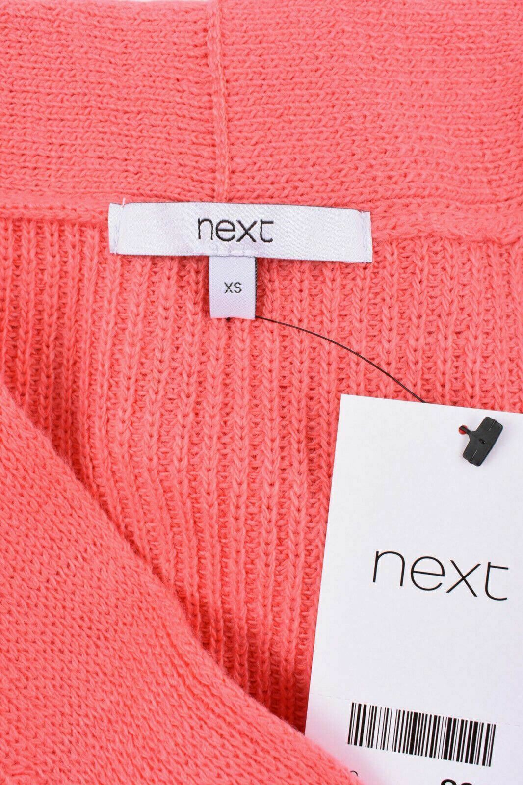 NEXT Women's Cropped Rib Knit Cardigan, Coral, size XS or size S