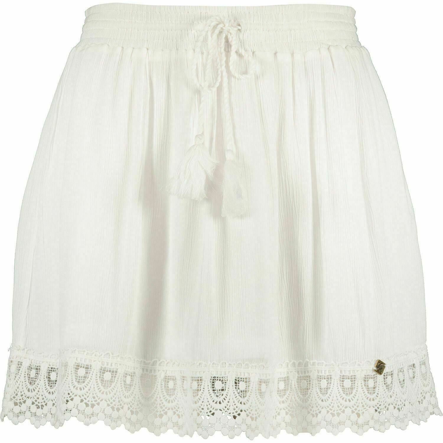 SUPERDRY Women's PRAIRIE White Crochet Hem Skirt, size XS / UK 8