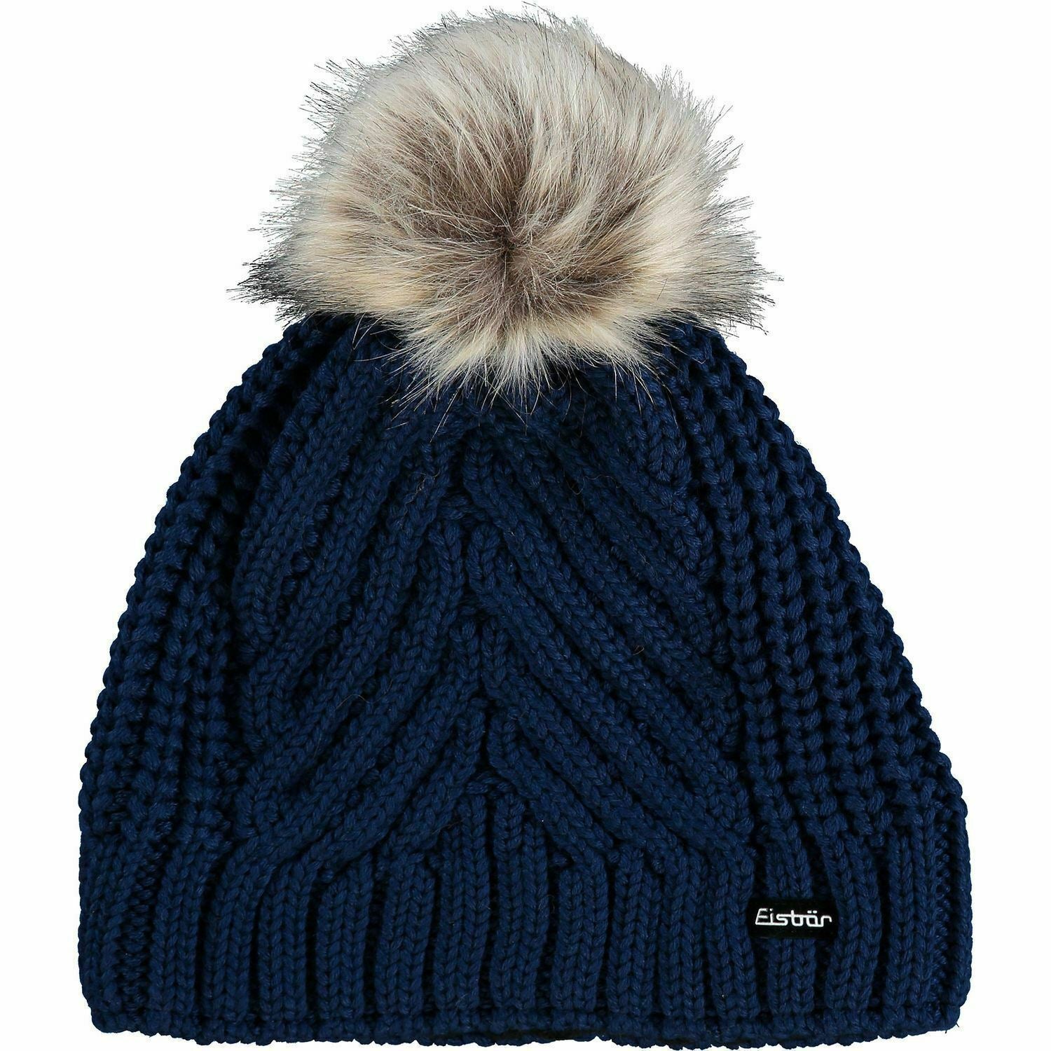 Men's EISBAR Ski Hat Vivien Lux Ski Winter Beanie Hat Merino Wool Blue One Size