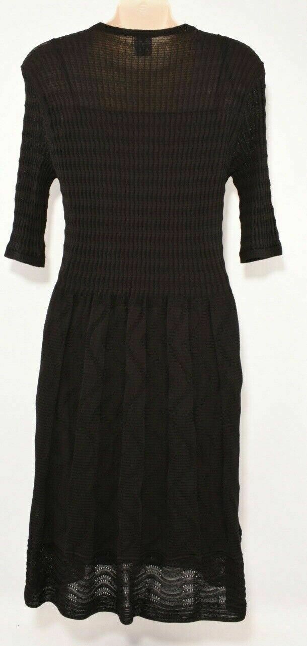 MISSONI  Women's Black Knit Skater Dress, size UK 12 / IT 44