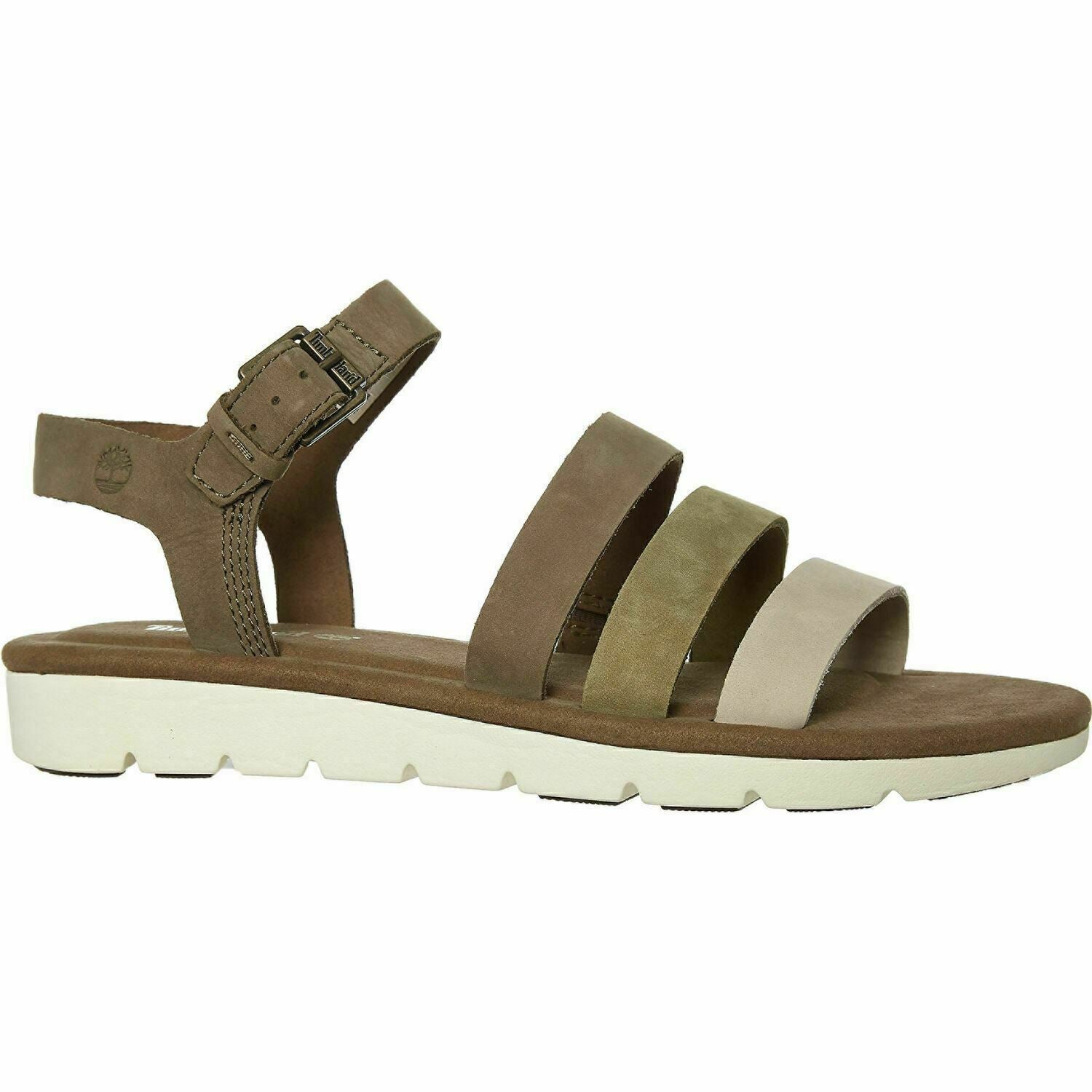 TIMBERLAND Women's LOTTIE LOU Sandals, Khaki Nubuck Leather, size UK 4