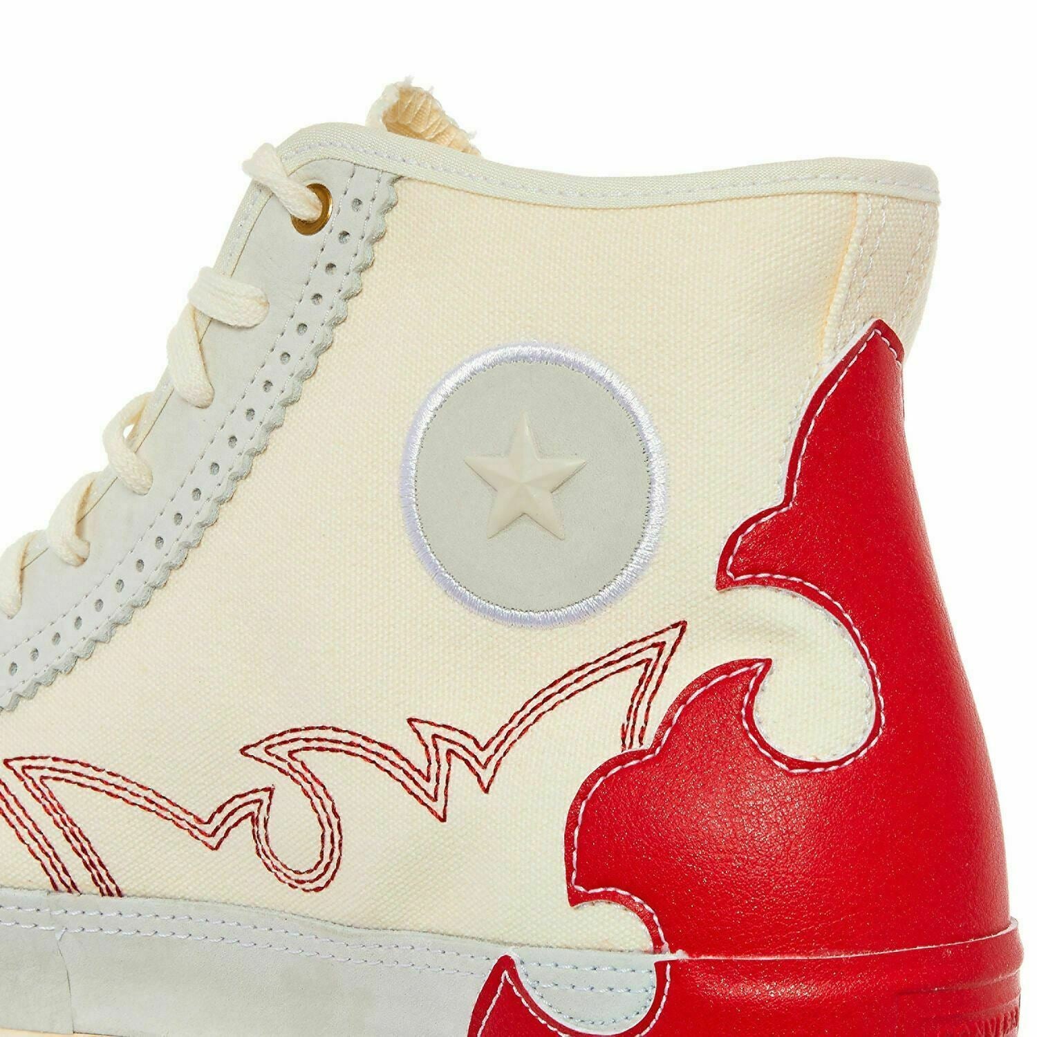 CONVERSE Women's SASHA High Top Trainers, Egret/Habanero Red, UK 5.5 / EU 39