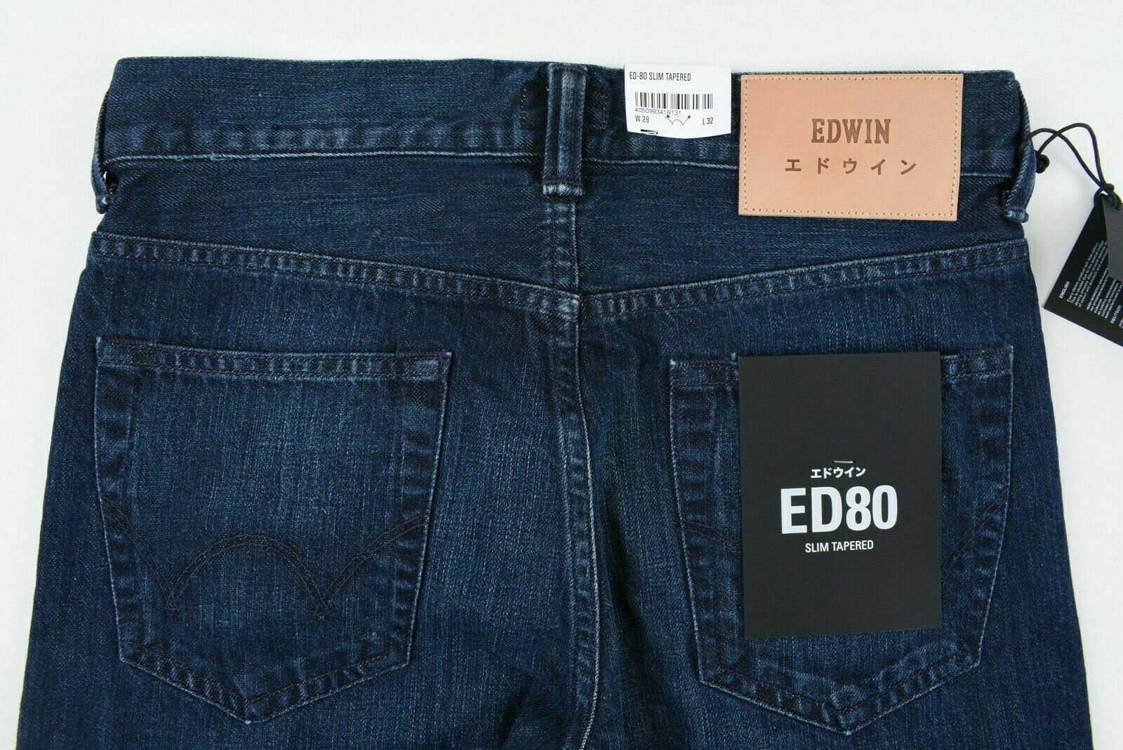 EDWIN Men's Slim Tapered Jeans, Kingston Blue Denim, ED-80 ~ size W28 L32