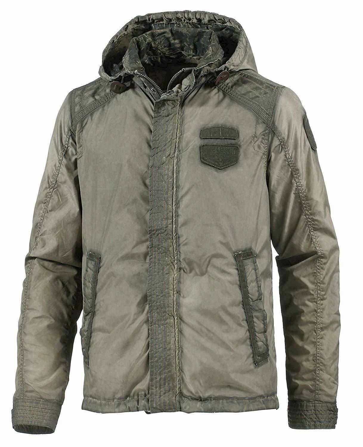 PME LEGEND Men's Distressed Look Casual Jacket, Khaki, size Medium