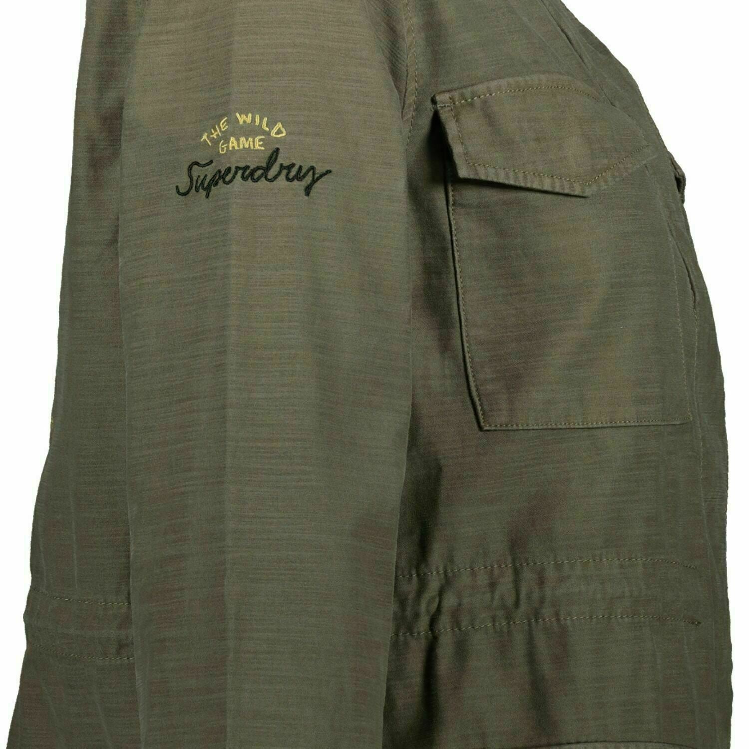 SUPERDRY Women's SLUB 4 POCKET ROOKIE Jacket, Khaki Green, size S /UK 10