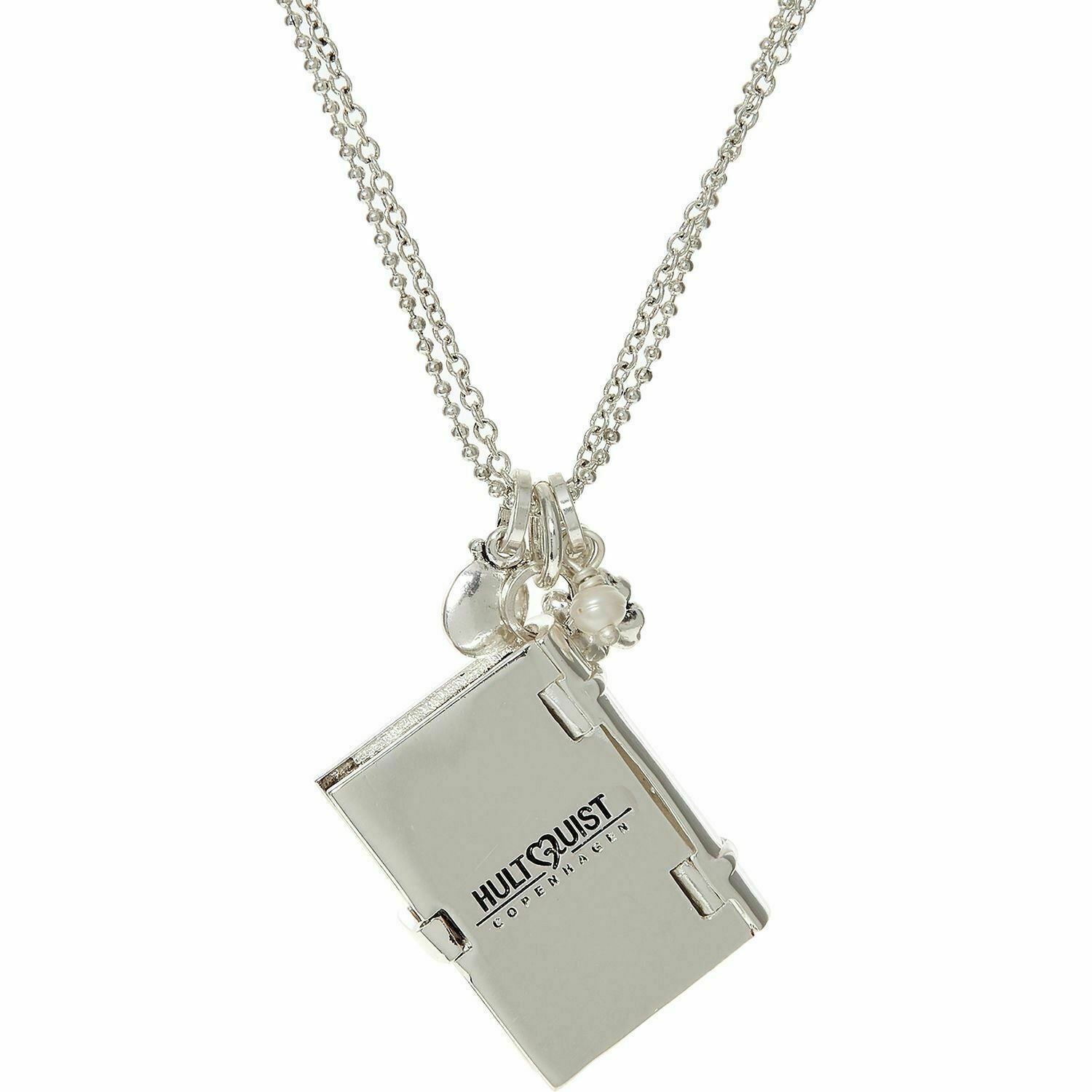 HULTQUIST Women's Silver Tone Treasure Book Necklace