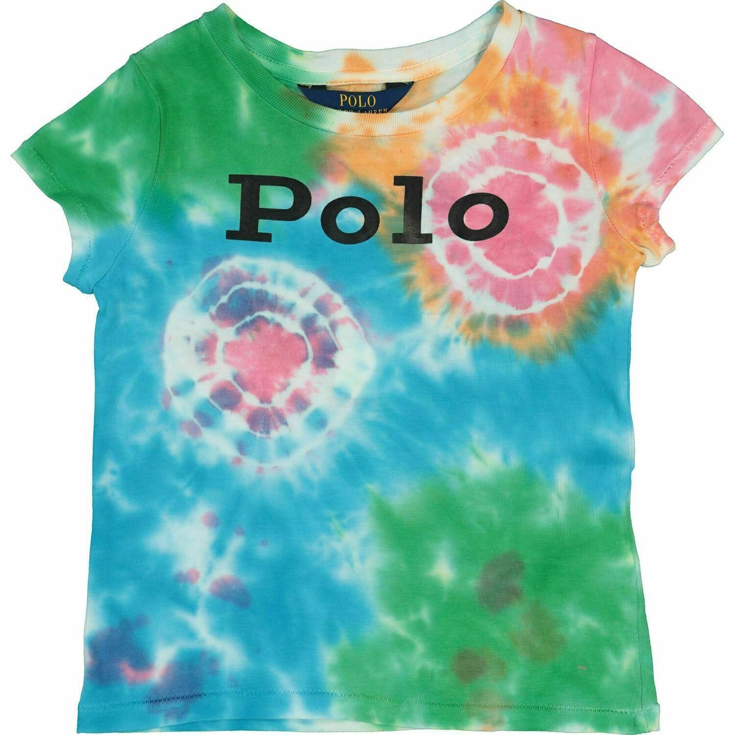 POLO RALPH LAUREN Girls' Multicolour Tie Dye T-Shirt, size 4 years