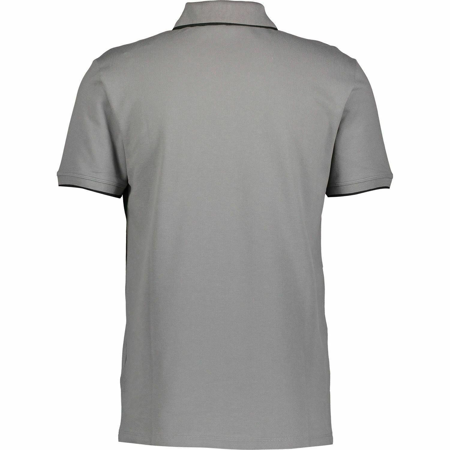 VERSACE COLLECTION Men's Grey Pique Zipped Polo Shirt, size S size M