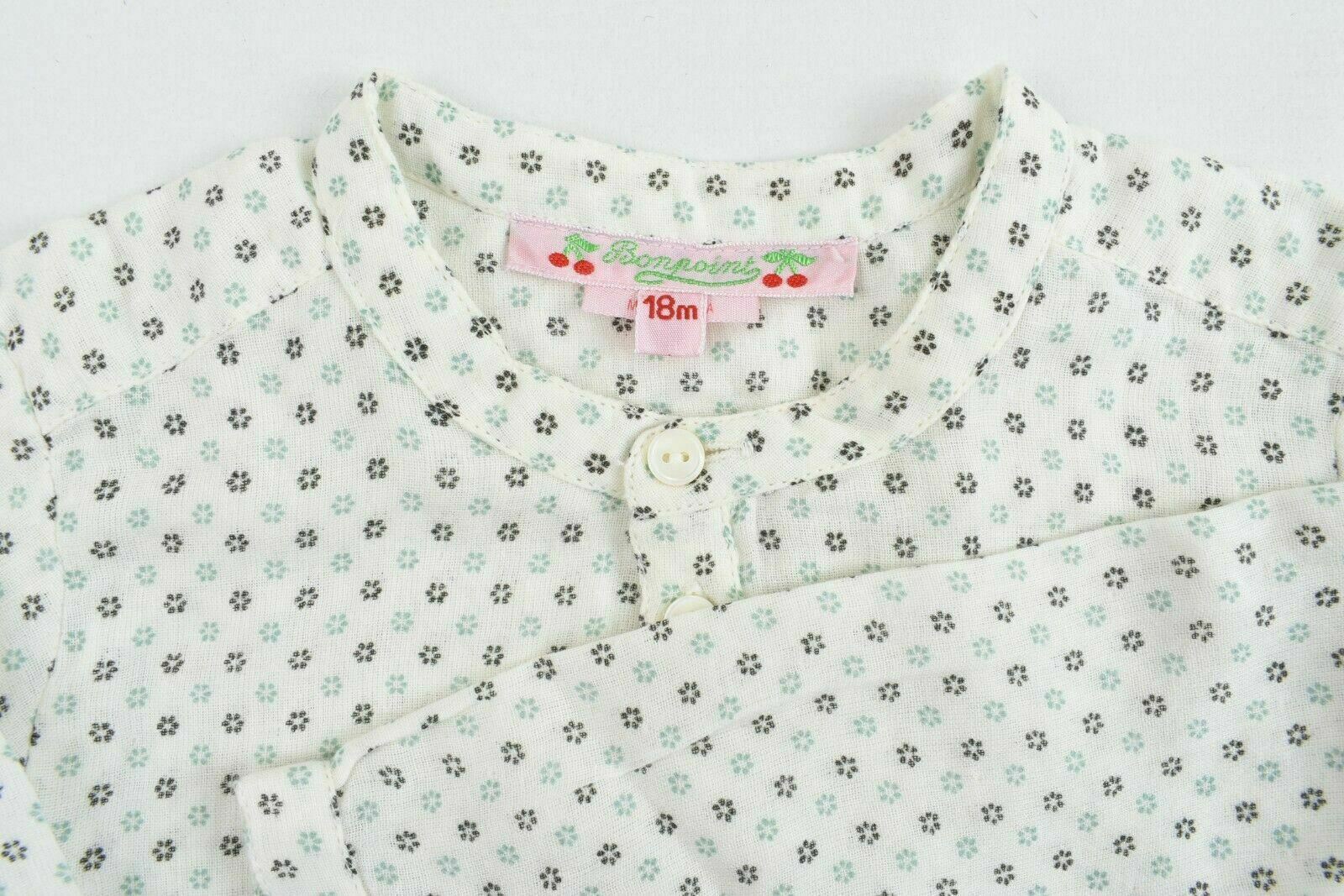 BONPOINT Baby Girls' Floral Dot Shirt Top, Cream/Multi, size 18 months