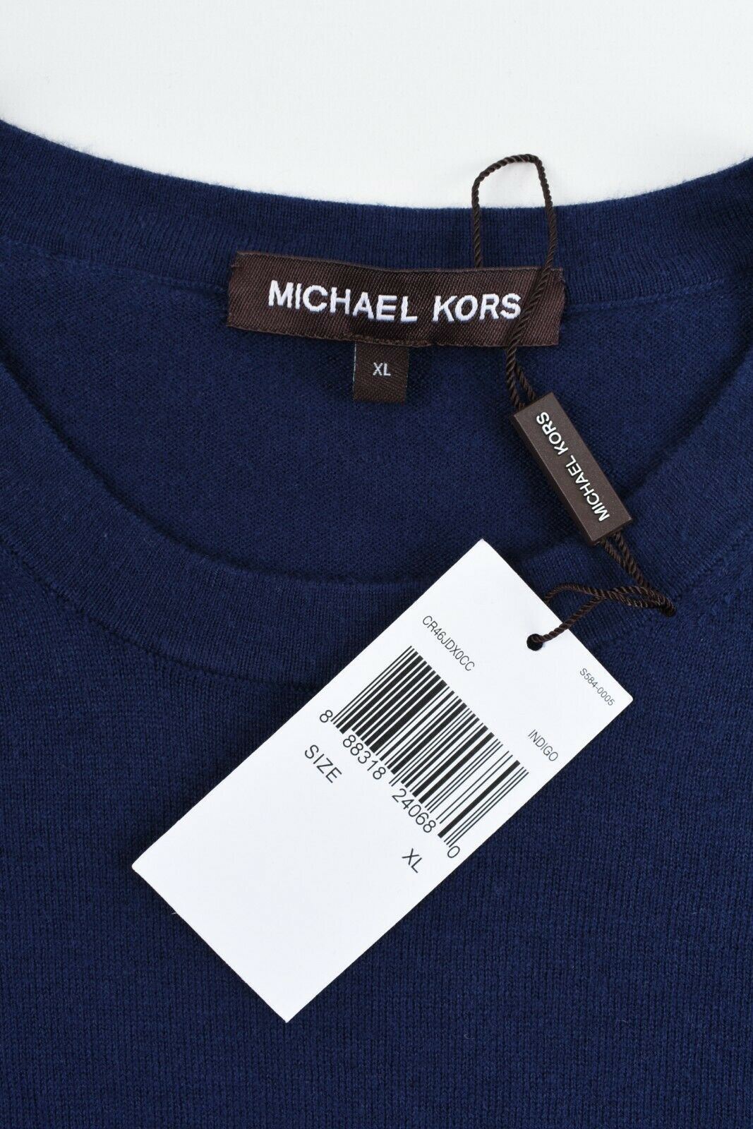 MICHAEL KORS Men's Indigo Blue Lightweight Knit Jumper, size XL