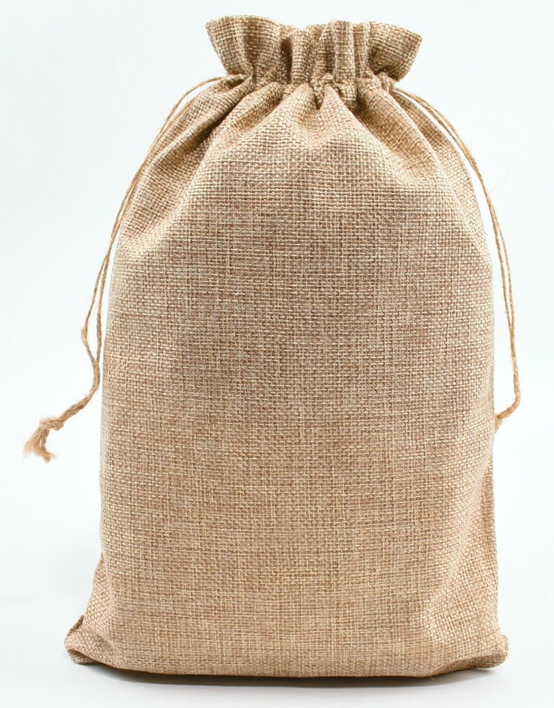 7x JUTE BURLAP DRAWSTRING BAGS Pouch Wedding Favour Gift Sacks - 20x30cm