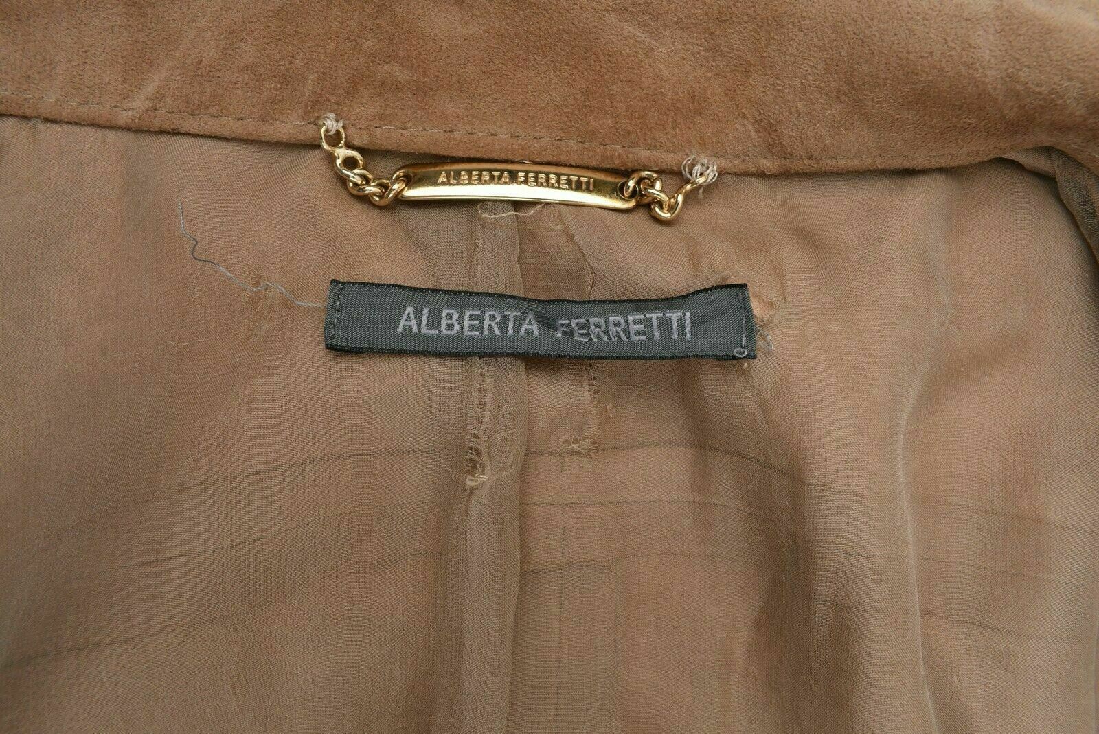 ALBERTA FERRETTI Women's Rabbit Leather Jacket, size UK 8