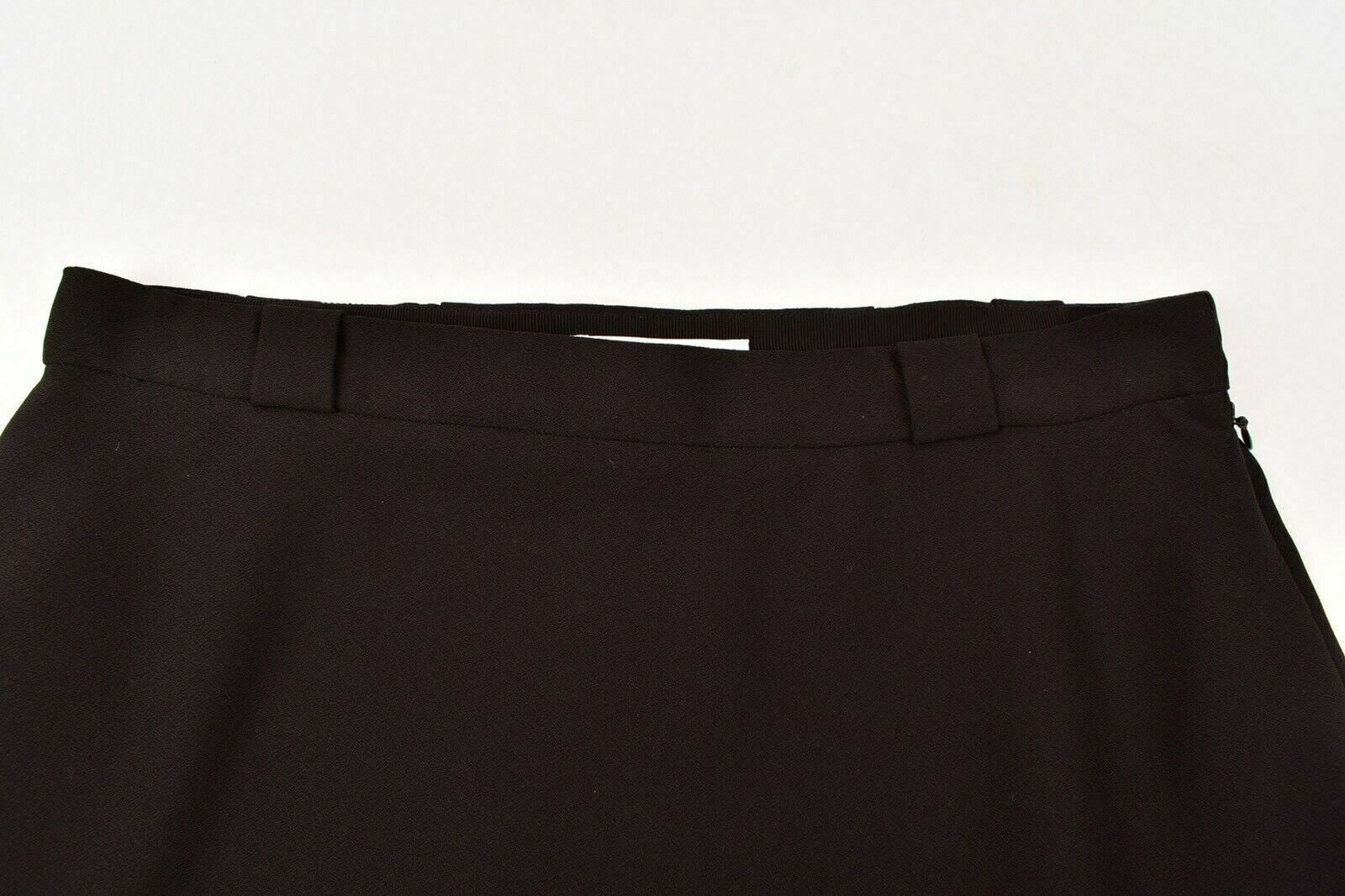 CARVEN Womens Black Skirt with Floral Applique, size UK 6