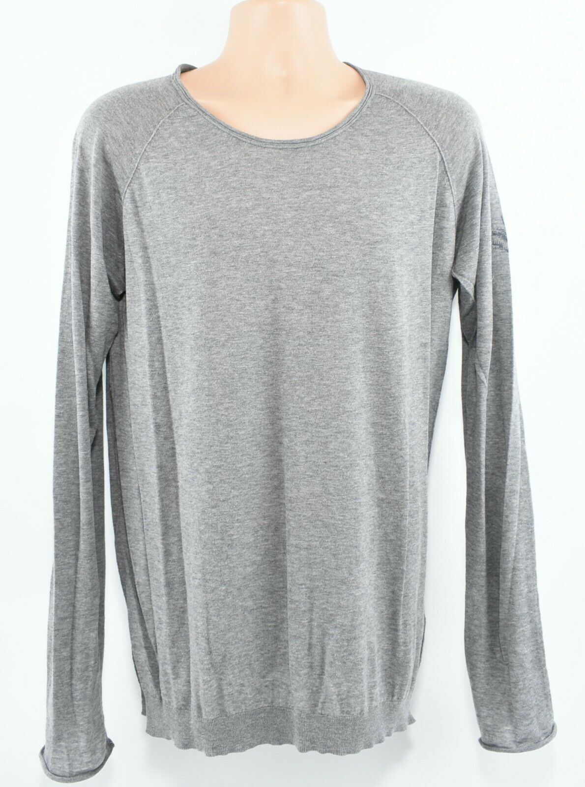 ZADIG & VOLTAIRE Men's Lightweight Cotton Jumper, Grey, size L