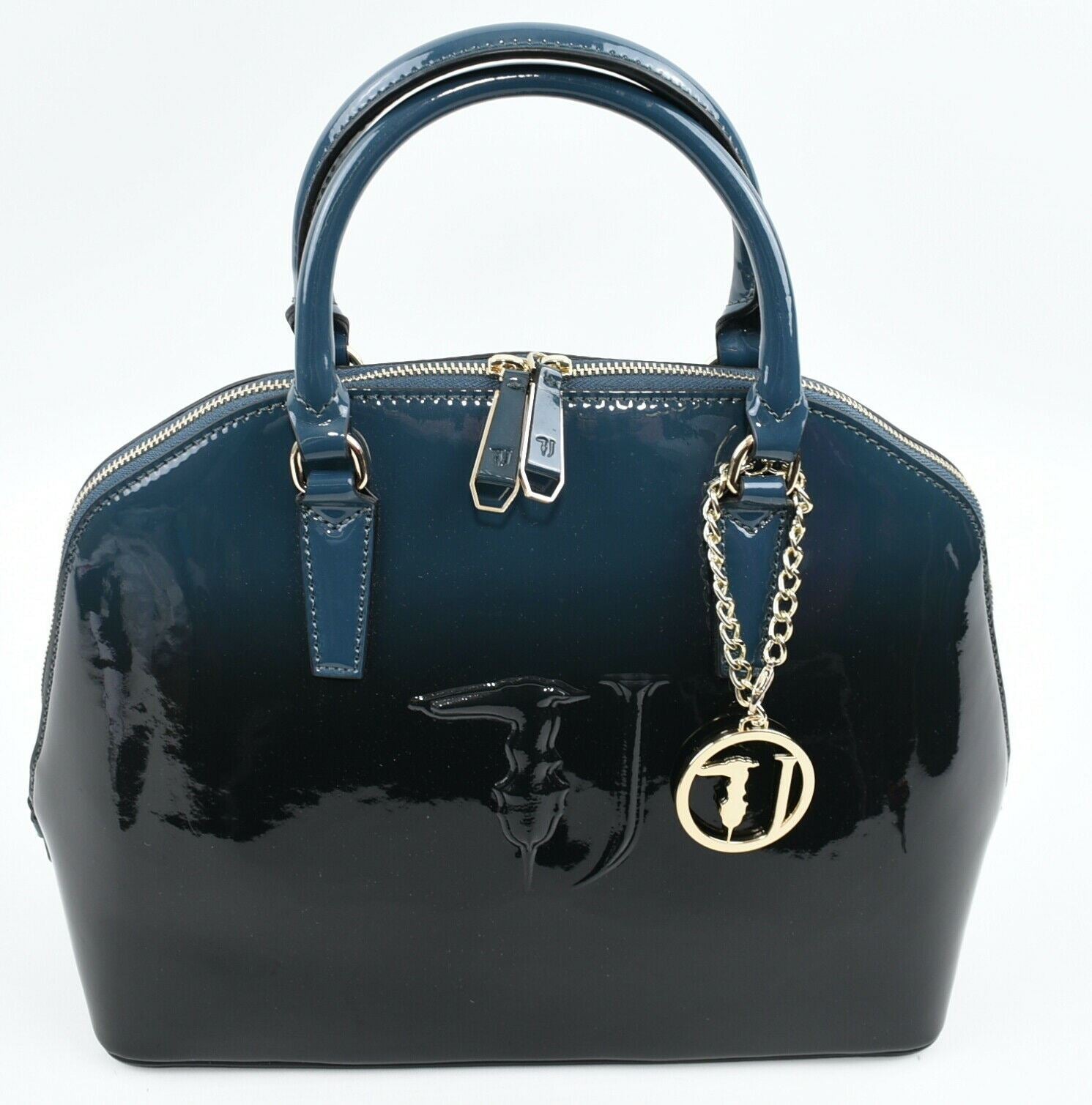 TRUSSARDI Jeans - ISCHIA DOME Ombre Petrol Blue Designer Handbag