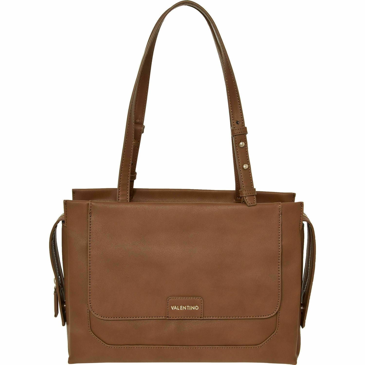 Authentic VALENTINO by Mario Valentino Gregory Structured Tote Bag, Camel