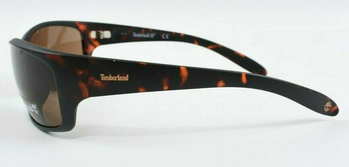 TIMBERLAND Men's Women's Matte Dark Havana Brown Wrap Sunglasses, TB7157