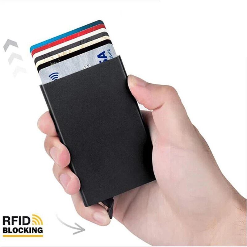 RFID Blocking Aluminum Card Wallet holds up to 7 cards UK Seller Fast Delivery