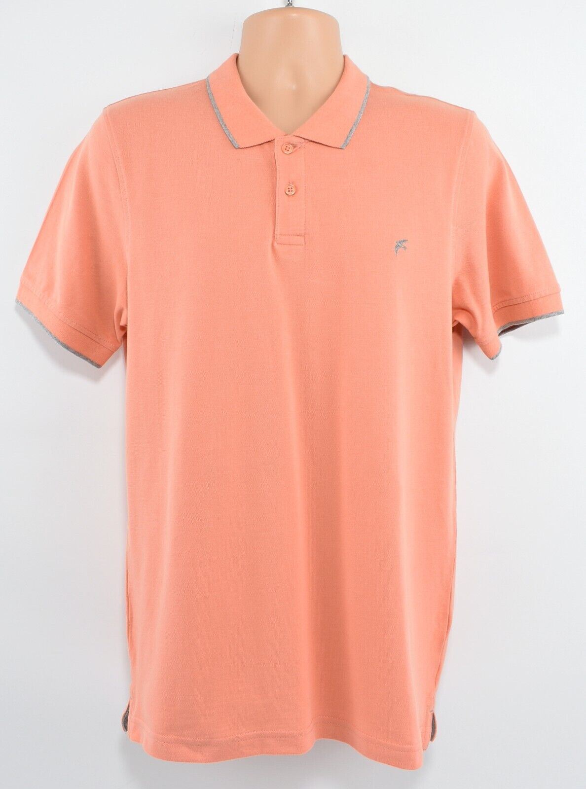 RACING GREEN Men's Short Sleeve Polo Shirt, Salmon Pink, size S