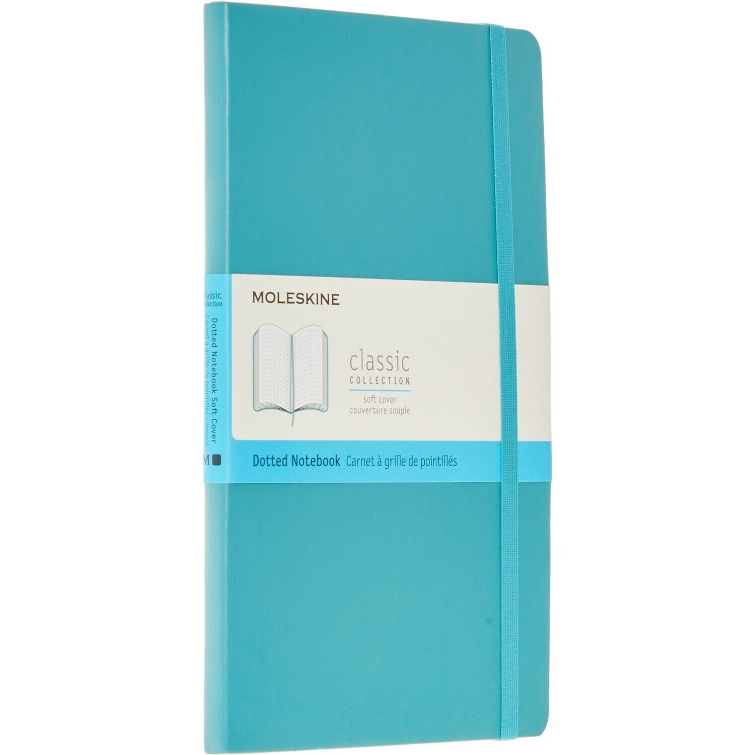 MOLESKINE - Soft Cover Dotted Notebook (Teal), 192 pages,  13cm x 21cm
