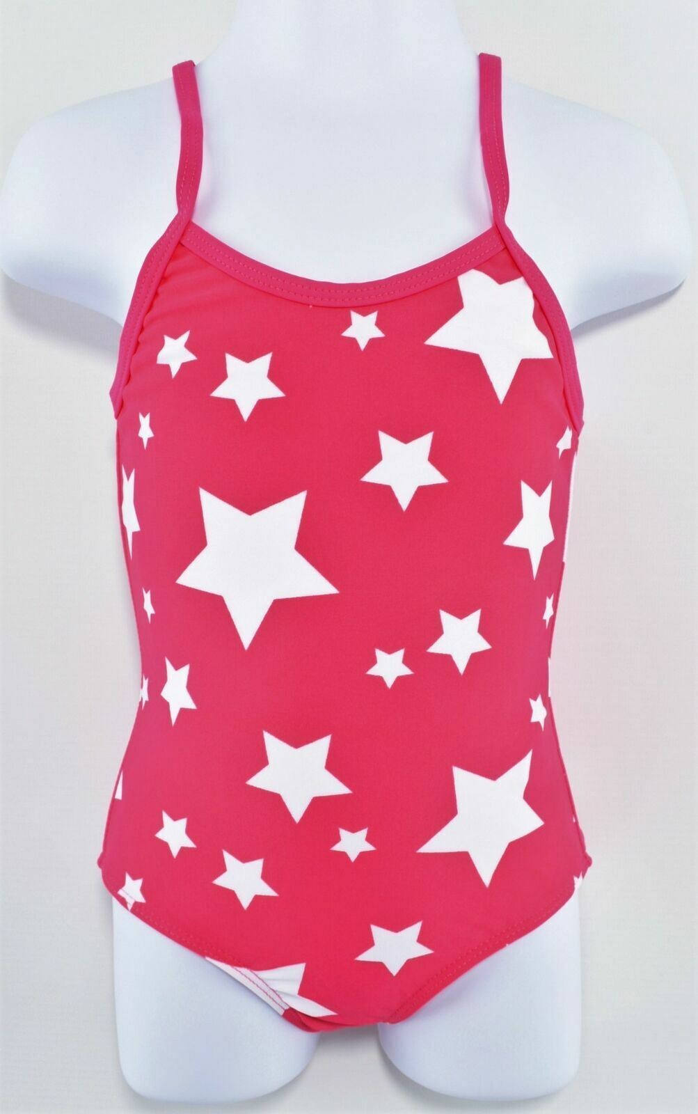 BELLYBUTTON Girls Pink with White Stars One Piece Swimsuit- Age 4 years