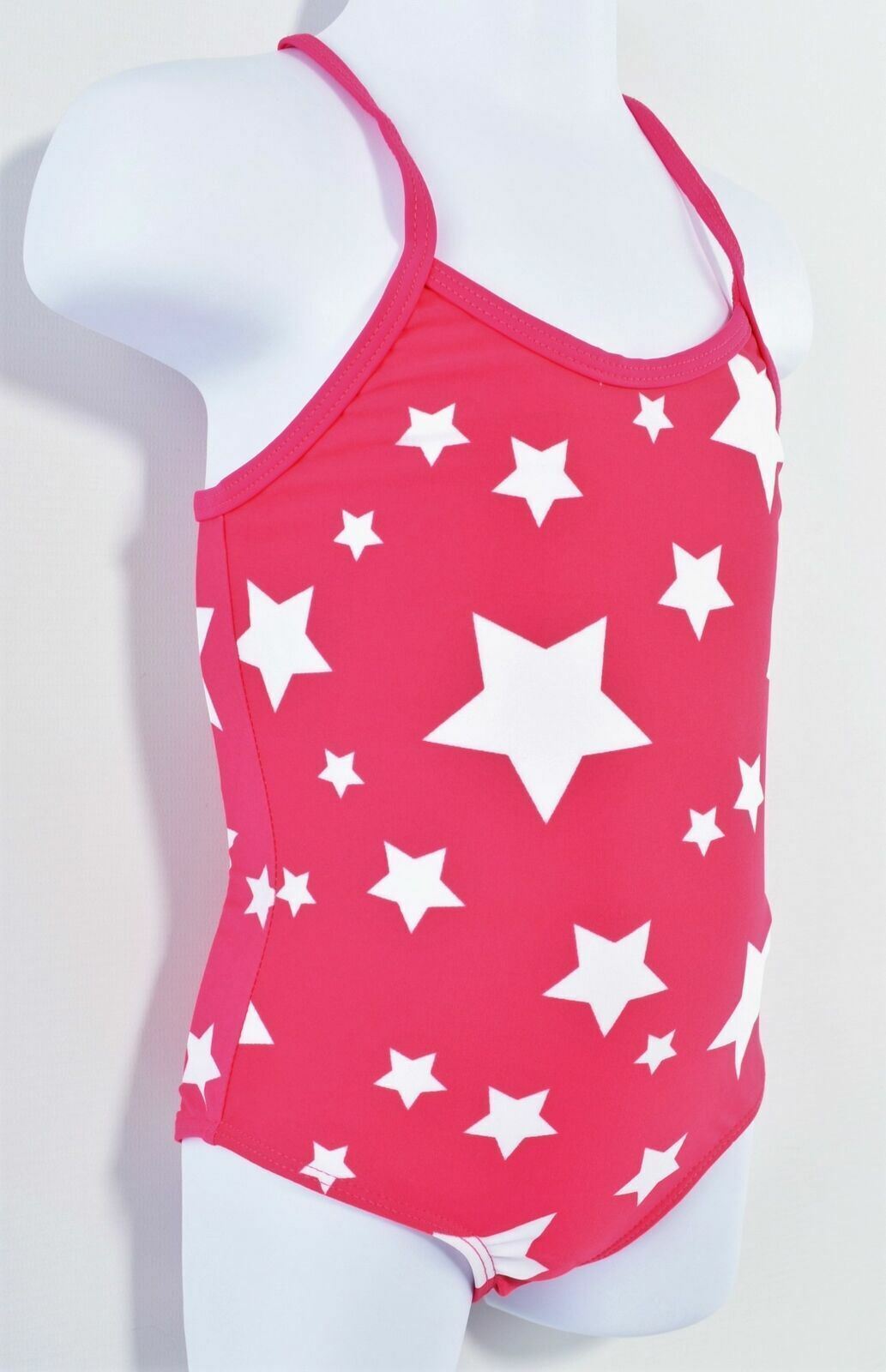 BELLYBUTTON Girls Pink with White Stars One Piece Swimsuit- Age 4 years