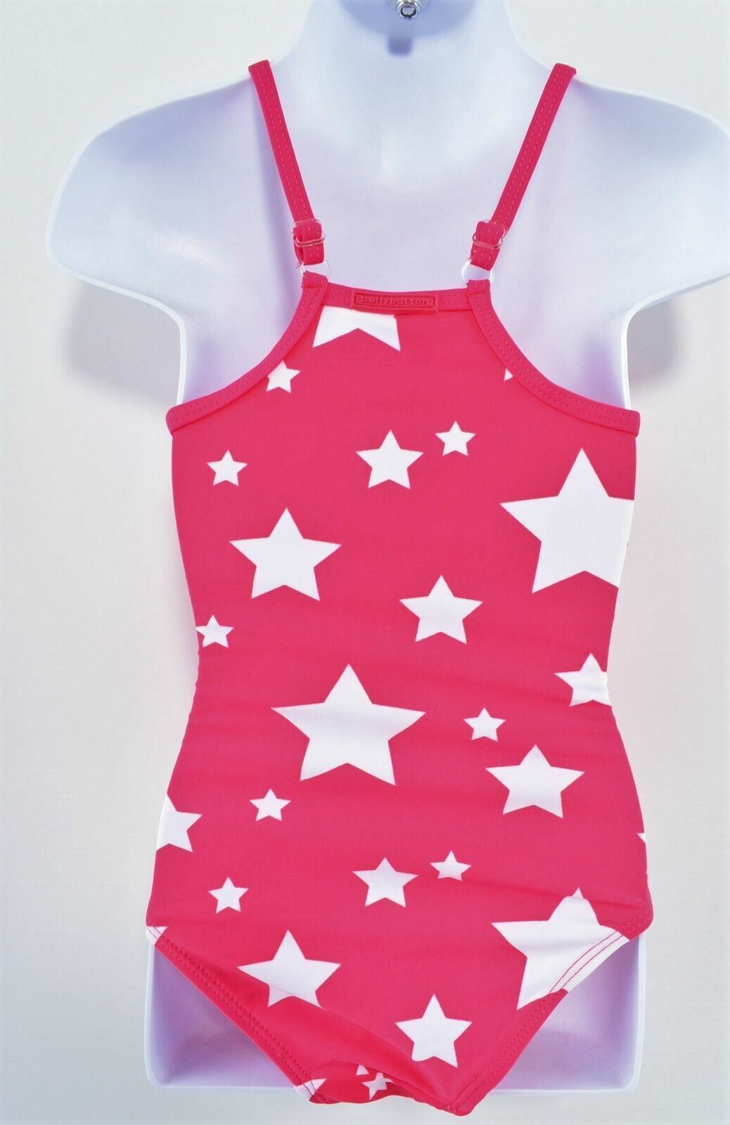 BELLYBUTTON Girls Pink with White Stars One Piece Swimsuit- Age 4 years