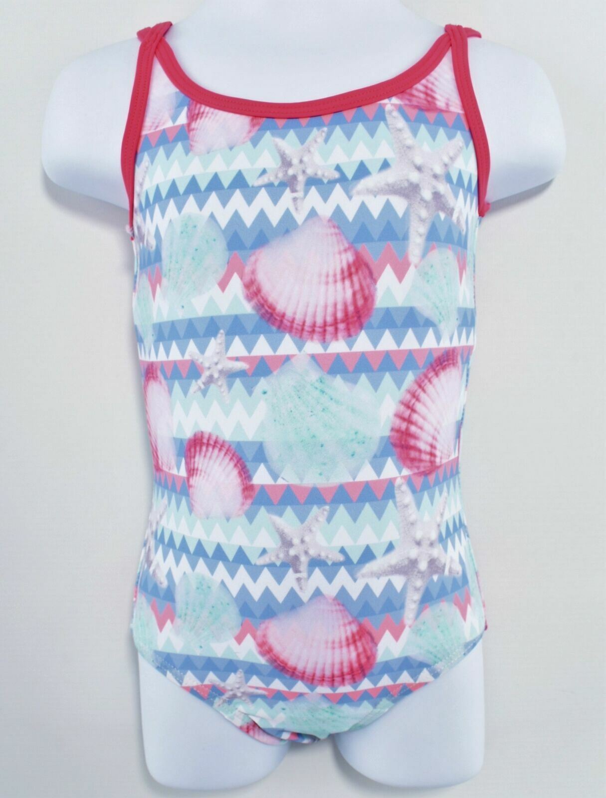 LENTIGGINI Girls Multicolored ZigZag One Piece Swimsuit- age 2 years to 3 years
