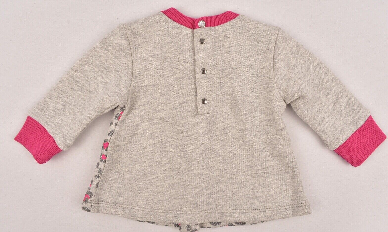 DIESEL Baby Girls' Sweatshirt Top, Jumper, Pink/Grey, size 6 months