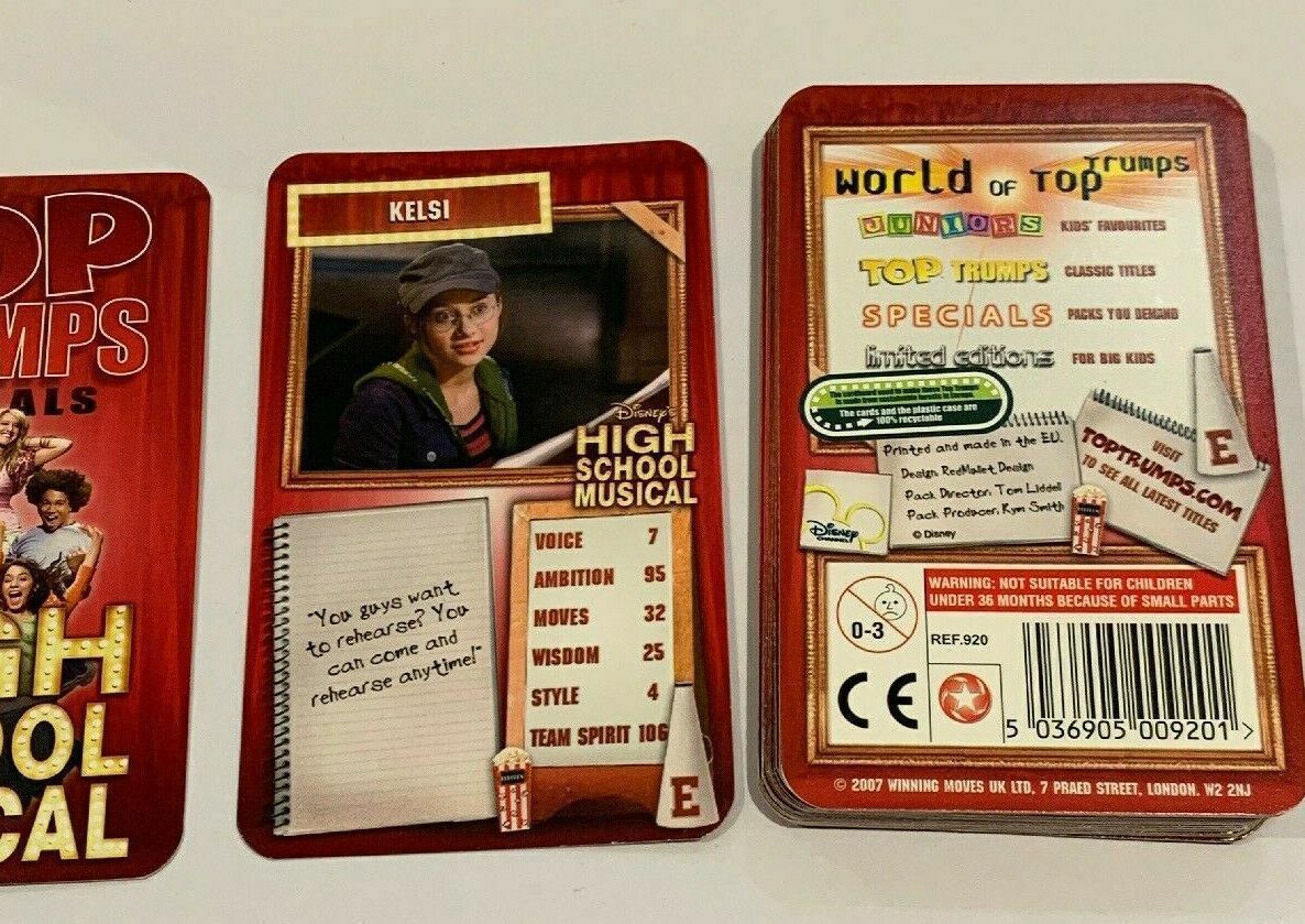 Top Trumps: High School Musical Good Condition 2007