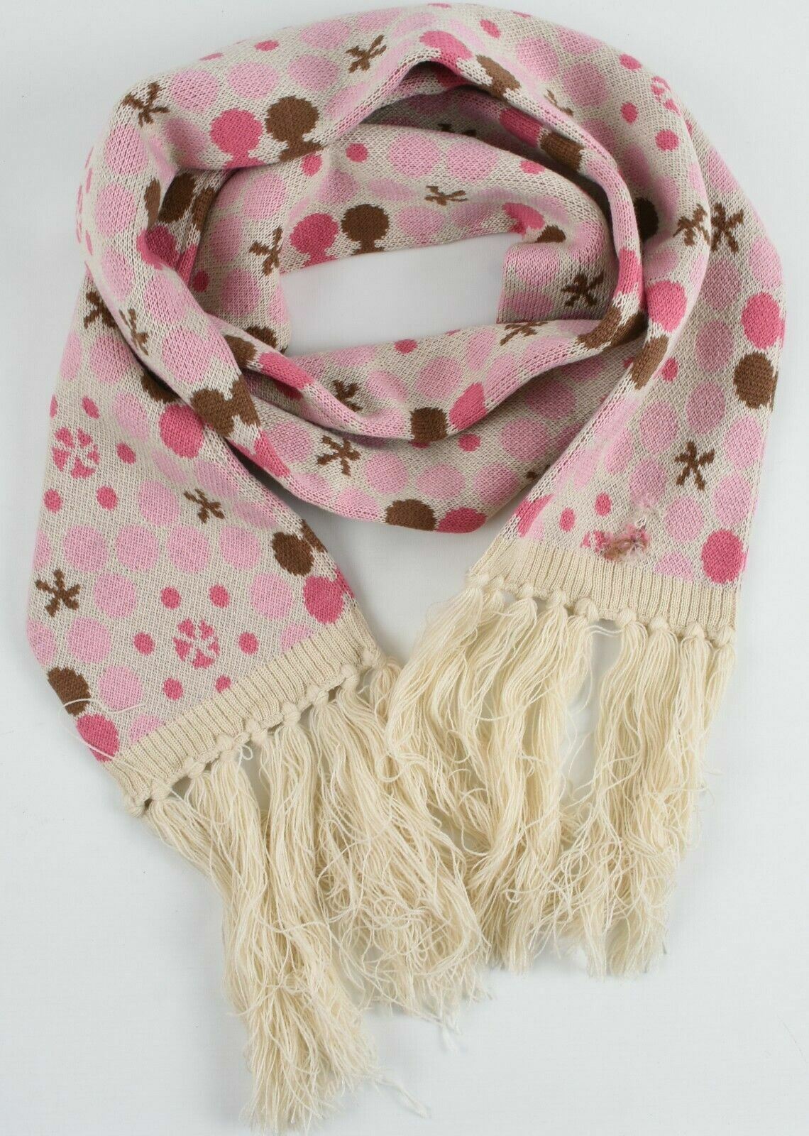 ANIMAL Women's LIBBY Soft Knit Scarf with Tassels, Pink/Multicoloured