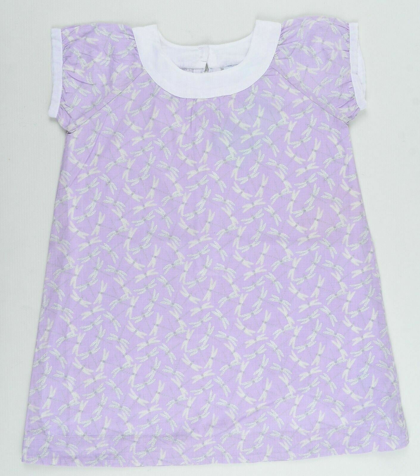 ELIZABETH HURLEY Girls' Summer Dress, Purple / Dragonfly Print, 2 y to 3 years