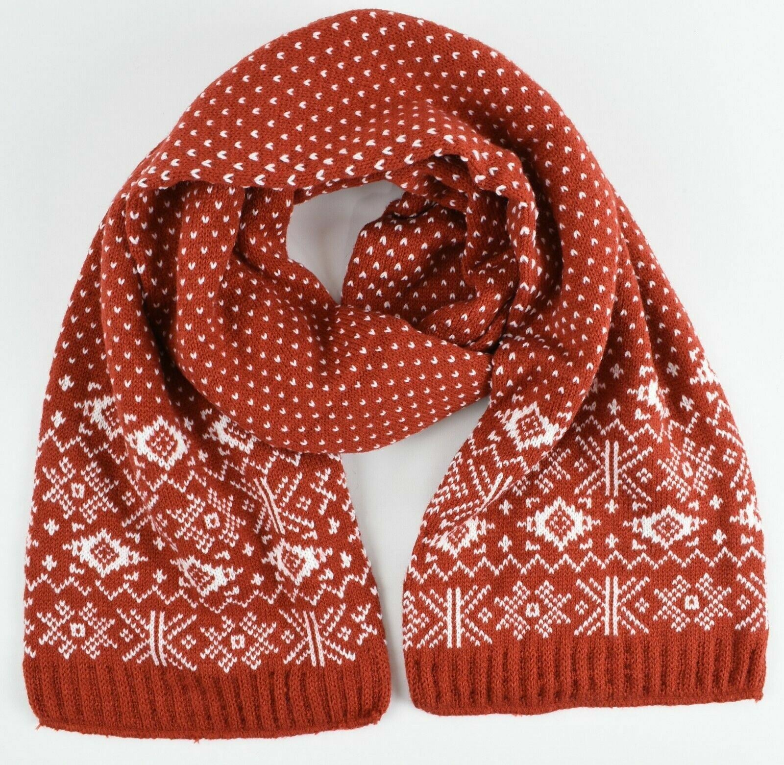 SOULCAL & CO Red / Birdseye Print Knitted Winter Scarf, Men's /Women's