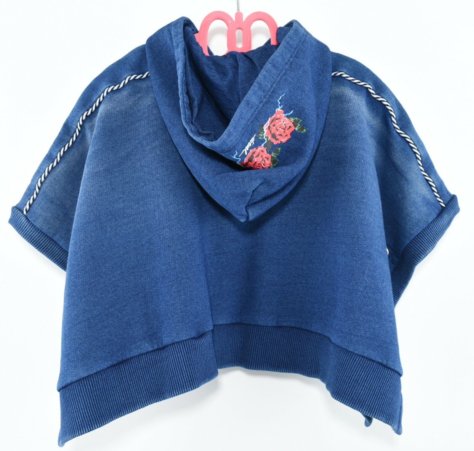 DIESEL Baby Girls' Hooded Cape, Denim Blue, size 6 months