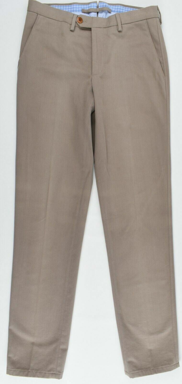 DUCA VISCONTI DI MODRONE Men's Classic Chino Trousers, Khaki, size W30 / IT 46