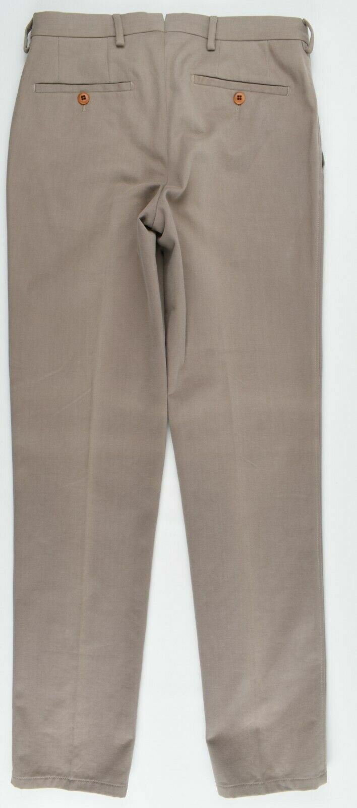 DUCA VISCONTI DI MODRONE Men's Classic Chino Trousers, Khaki, size W30 / IT 46