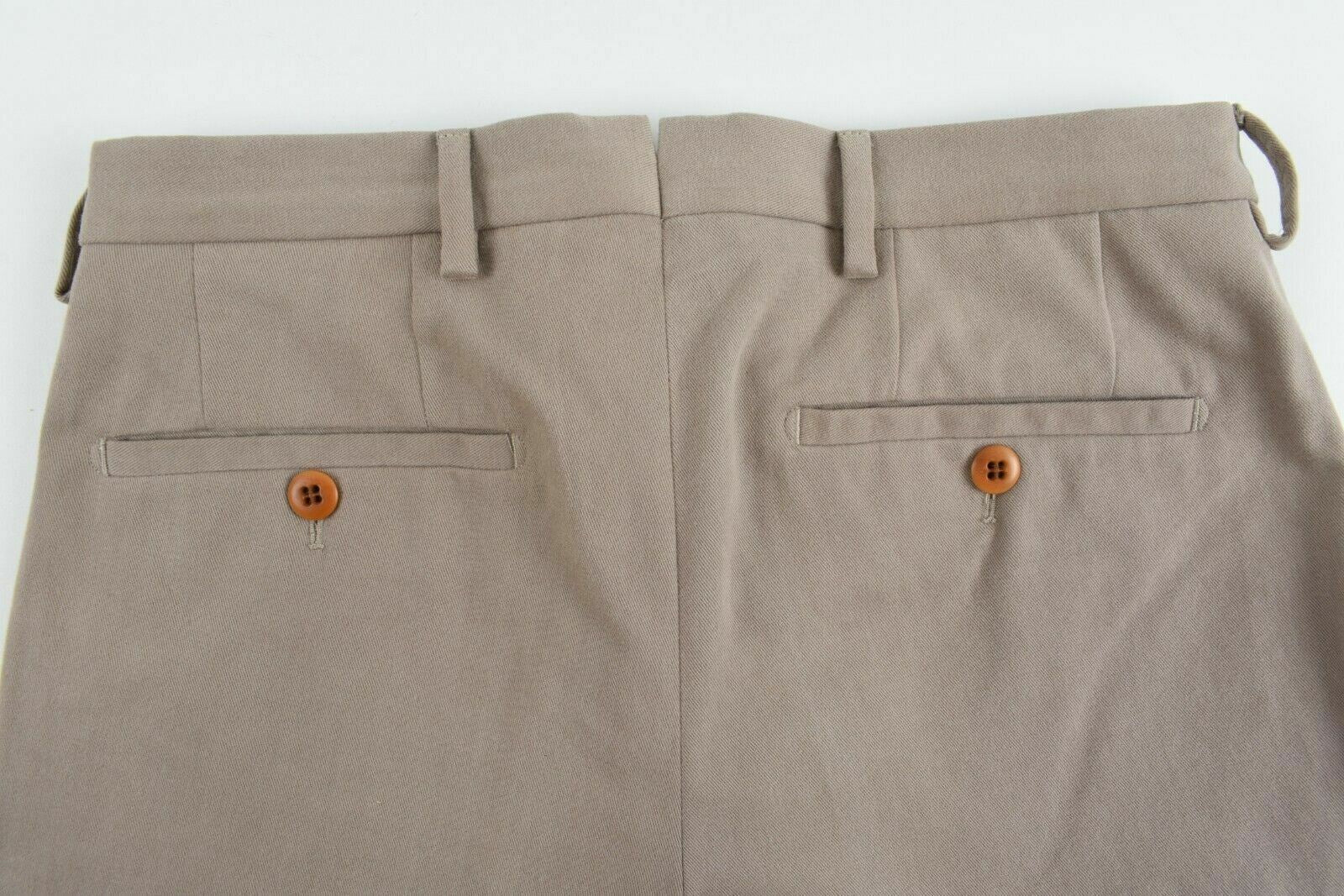 DUCA VISCONTI DI MODRONE Men's Classic Chino Trousers, Khaki, size W30 / IT 46