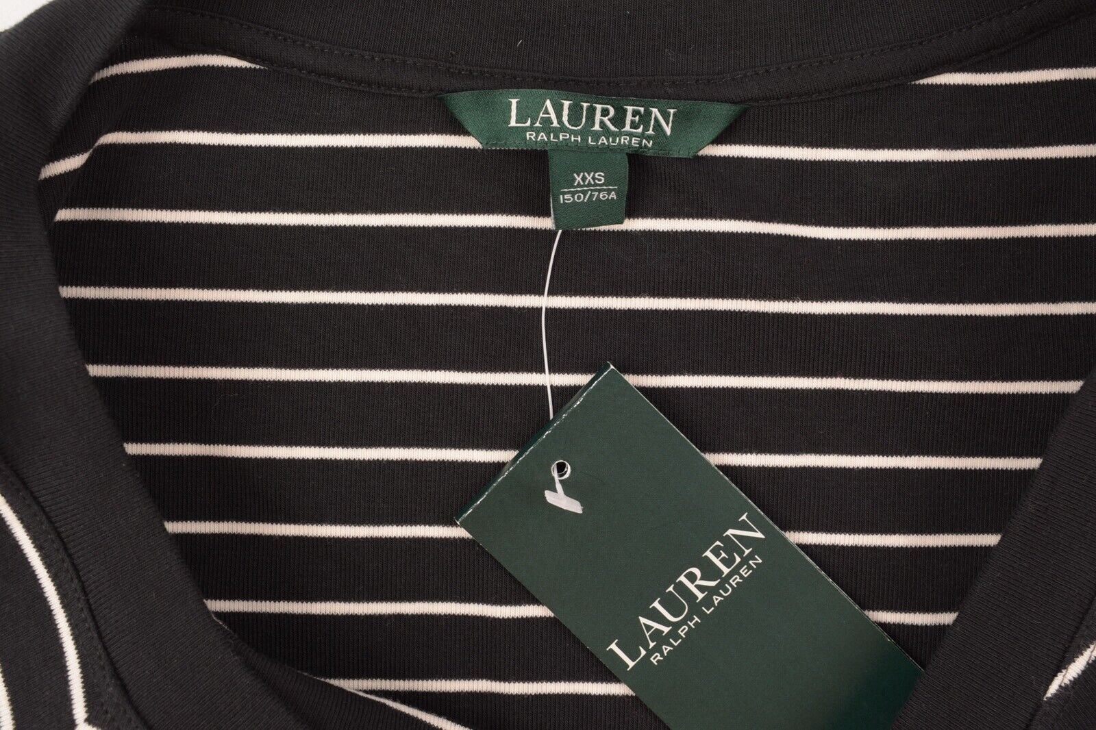 LAUREN RALPH LAUREN Women's Striped Stretch Top, size XXS